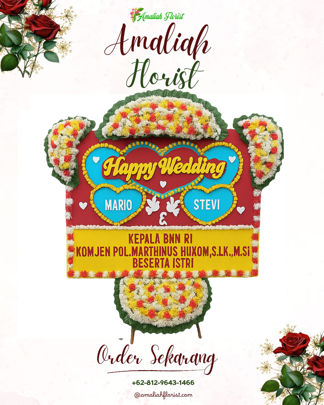 Papan Bunga Pernikahan Cempaka Putih